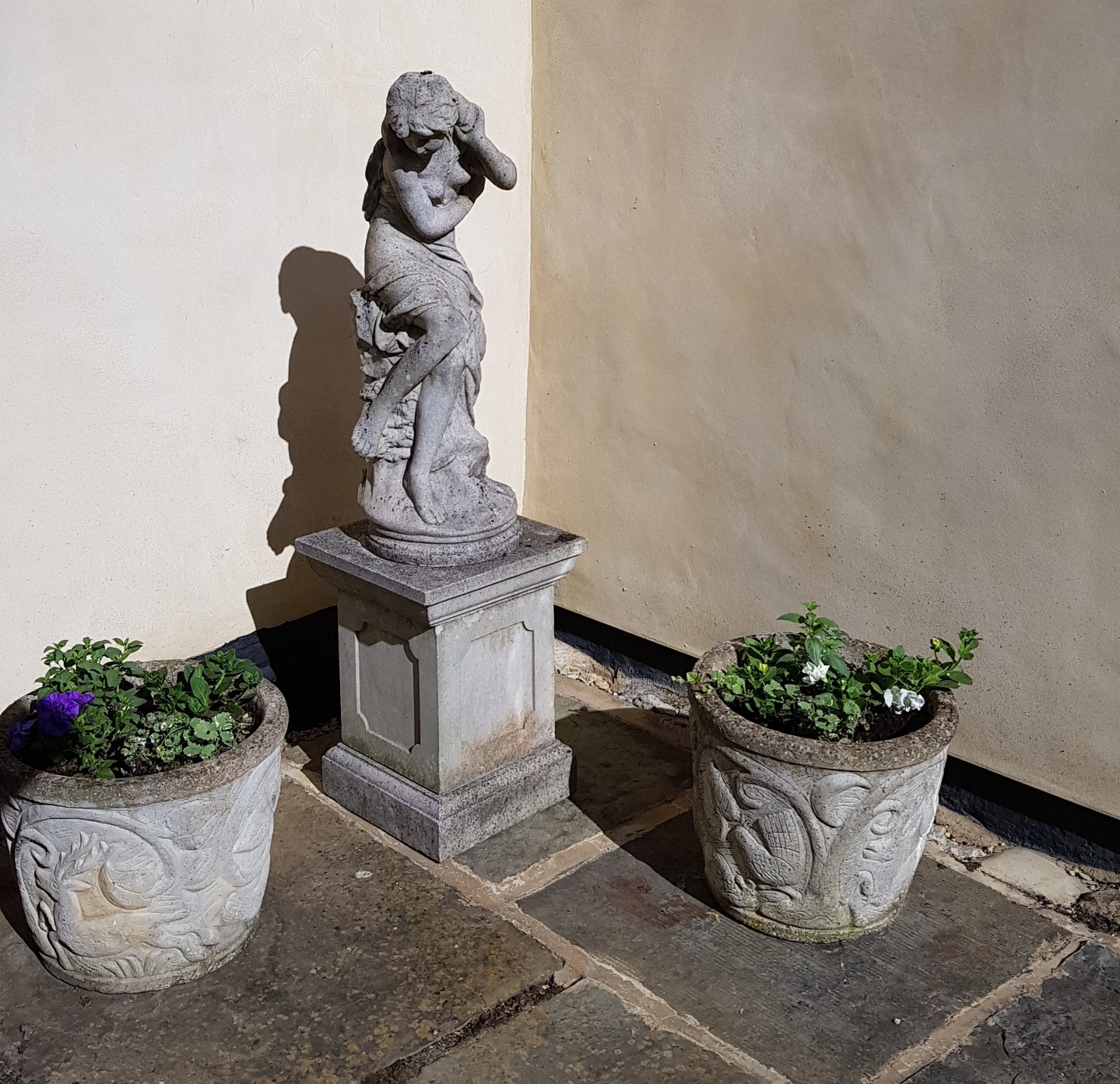 Original Antique Garden Statue Fitted
