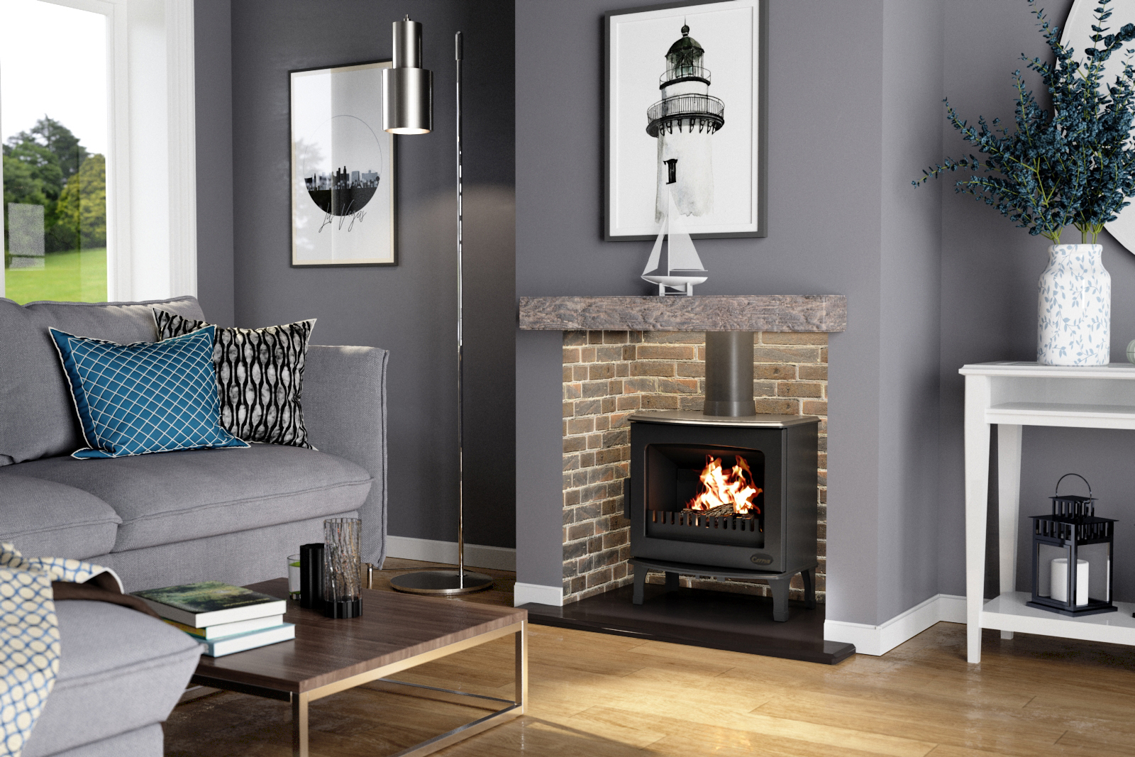 UKAA supply the new ECO Enamel log burning stove by Carron. This stove is ECO design 2022 complieant and comes with a 5 year guarantee