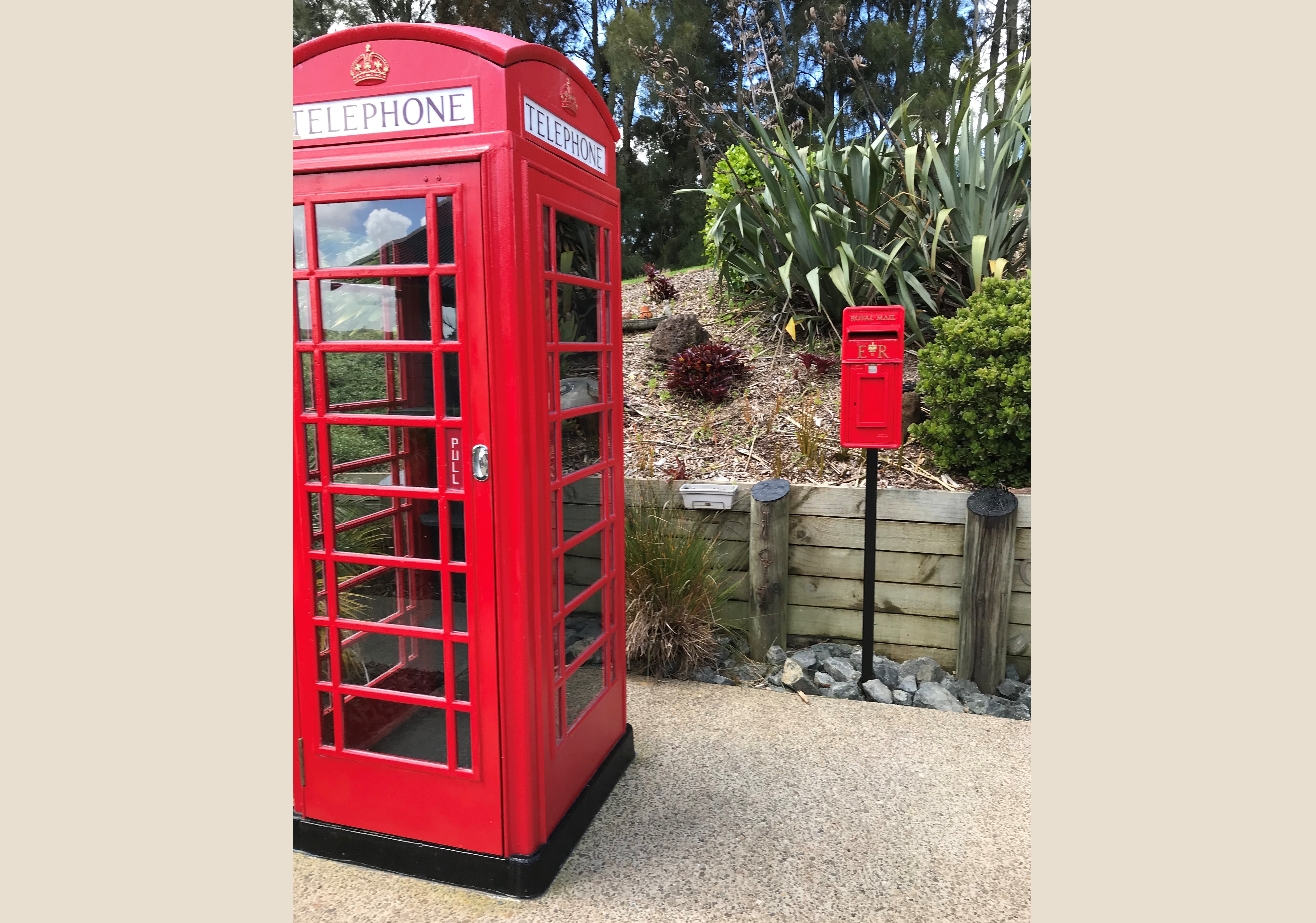 Antique Royal Mail Post Boxes Fitted In  A Customers Garden