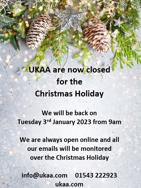 UKAA 2022 Christmas Opening Times