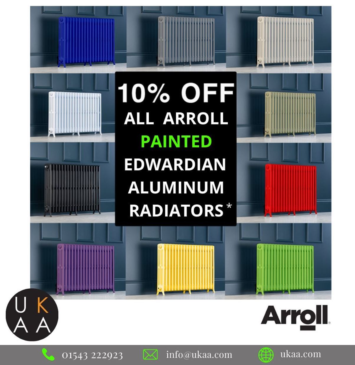 10% Off Arroll Edwardian Steel Radiators