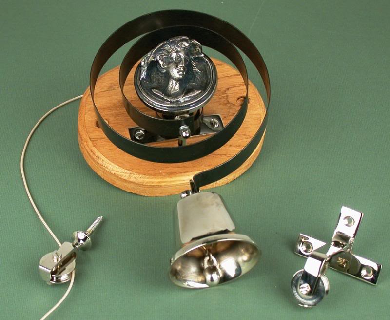 Antique Traditional Nickel Door Bell available in brass or nickel