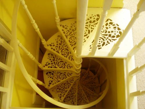 Cast iron spiral staircases can be purchased at UKAA. Traditional metal Victorian staircases are perfect for traditional homes with limited access to lofts 