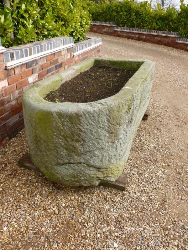 original antique reclaimed stone troughs are old traditional garden features and available to buy from UKAA