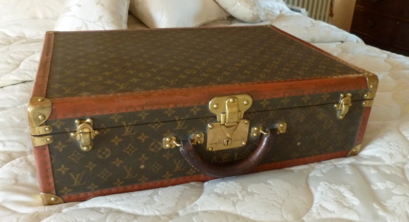 Vintage Authentic Louis Vuitton Monogram Hard Suitcase Trunk Luggage Mens