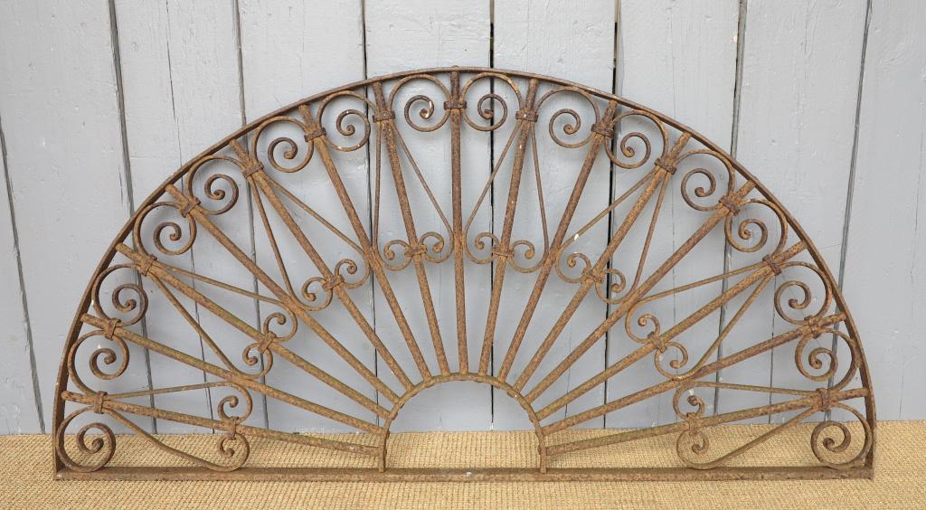 Traditional reclaimed decorative ornate over door cast iron Victorian window frames suitable for old period properties