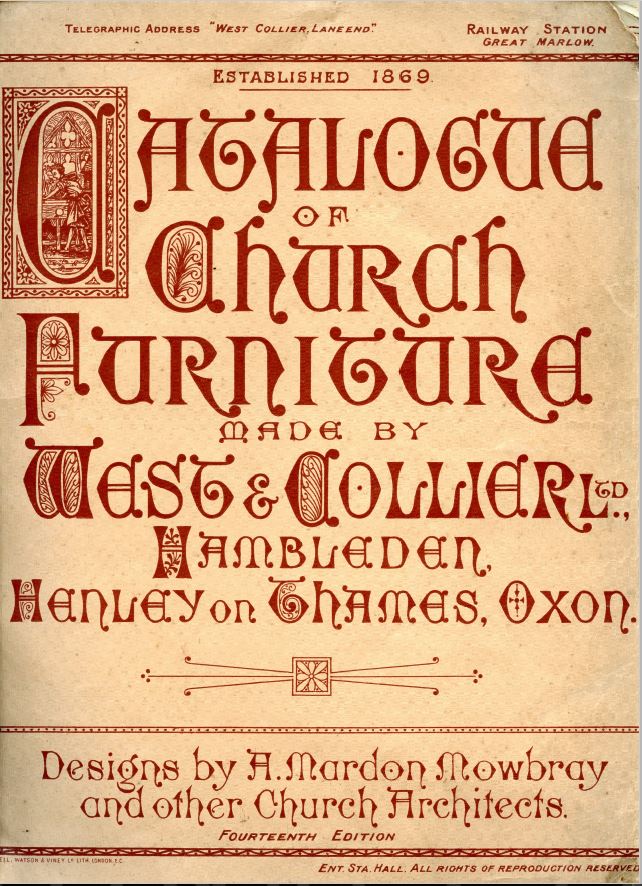 Antique Church Furniture Made By West & Collier Ltd Hambledon Henley On Thames Brochure