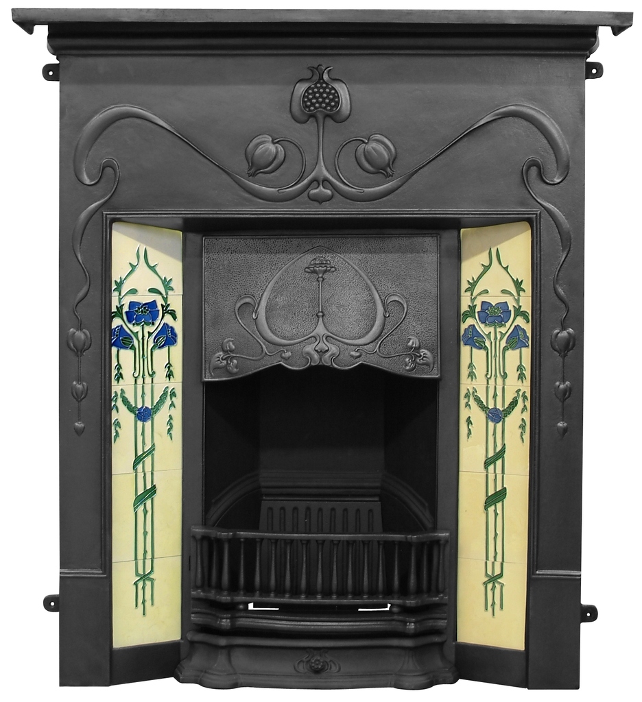 Black and hand polished Carron reproduction cast iron combination fireplaces are a traditional Victorian style and cast from original moulds