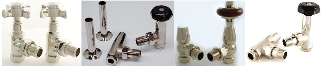 View and Buy Old Fashioned Manual Radiator Valves in a Nickel Finish in Designs Such as Edwardian Bradley or Victorian Faringdon Styles