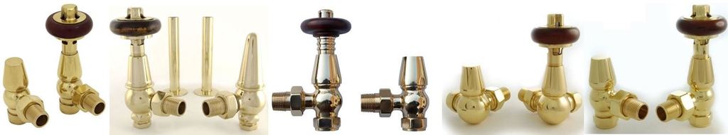 View and Buy Polished Brass Traditional Victorian Style Thermostatic Trv Radiator Valves Online, via a Mobile or from our Shop