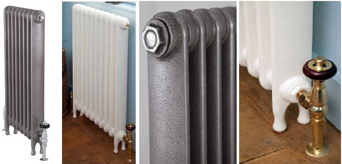 Purchase Online Carron Narrow Eton 765mm Tall Cast Iron Radiators in a Traditional Narrow Style Ideal for Hallways or Bathrooms