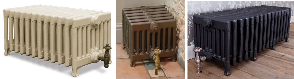 Buy Small Victorian Style 9 column Cast Iron Radiators Made by Carron to Your Bespoke Sizes & Finishes are Ideal for Under Windows