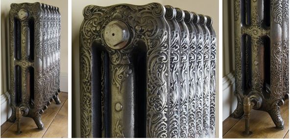Available to Buy Online Decorative French Design Rococo Style Carron Cast Iron Radiators in Your Bespoke Sizes & Finishes can be Viewed in Our Radiator Shop