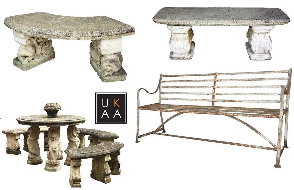 Vintage Garden Benches available at UKAA