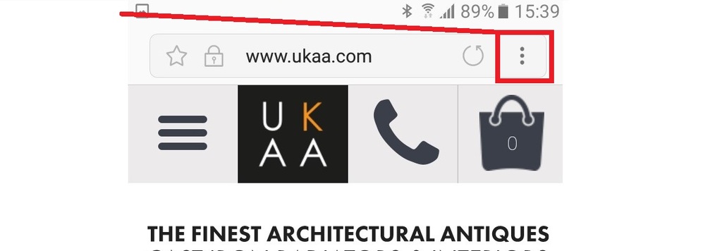 Add UKAA to Your Mobile Phone Home Screen - Step 2 Using Samsung