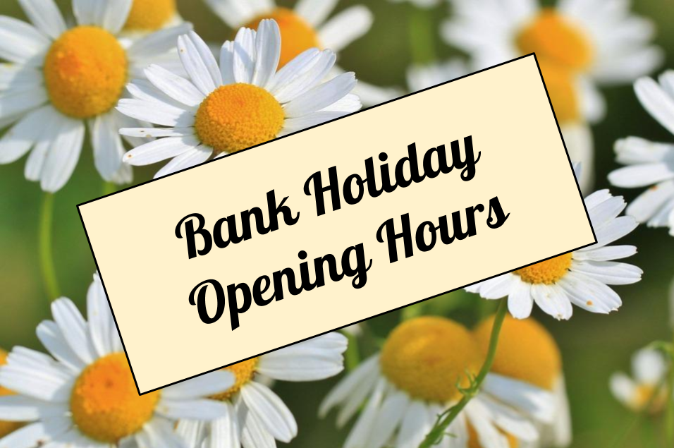 At UKAA we are open May day bank holiday Monday 10am until 4pm.
