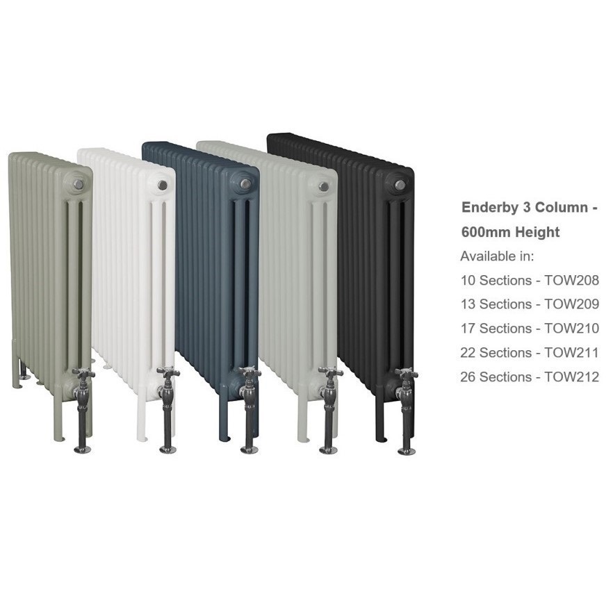 Buy Enderby 3 Column Steel Radiators Available at UKAA
